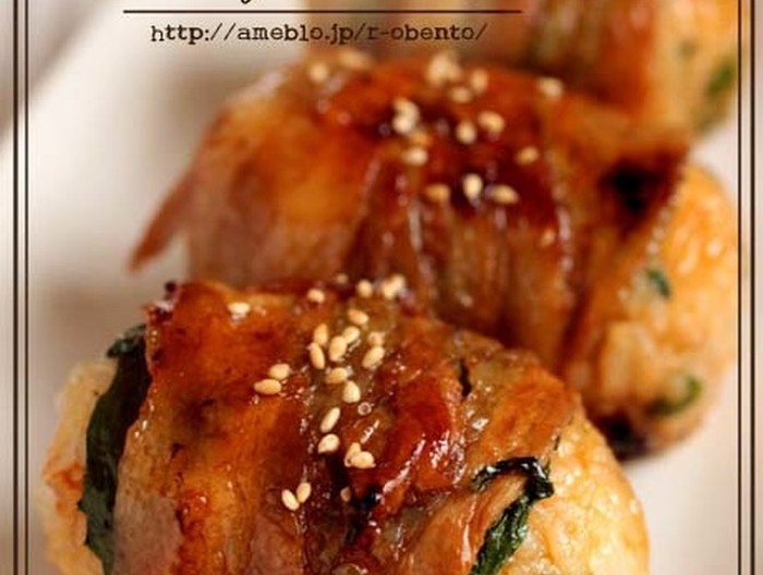 お弁当にも 柚子胡椒風味の肉巻きおにぎり