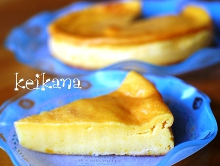 ホットケーキミックスで 濃厚かぼちゃプリンケーキ