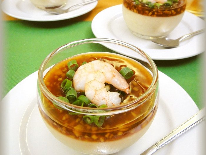 長芋豆腐のゼリー 生姜甘酢あん添え