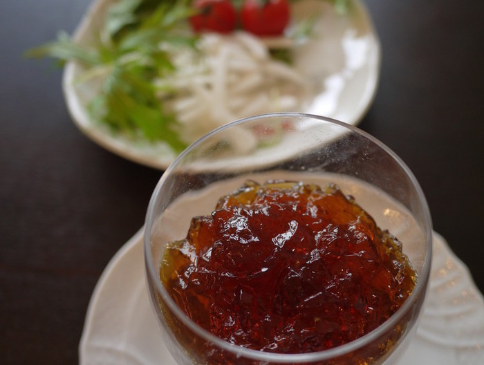 レンジで簡単　ポン酢ジュレ