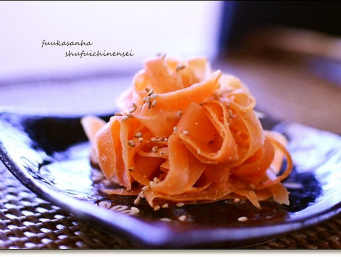 人参ピーラーのゴマ和え