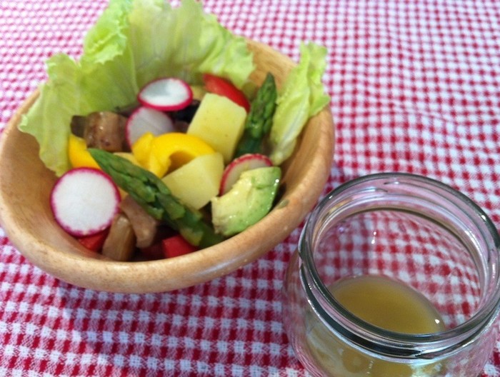 温野菜サラダに アンチョビドレッシング