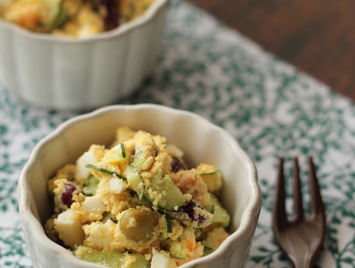 豆と卵のおからサラダ