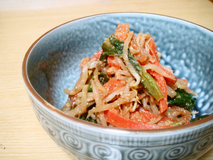 ３色野菜の酢味噌和え