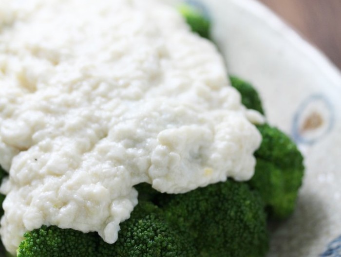 ブロッコリー絹ごし豆腐あん