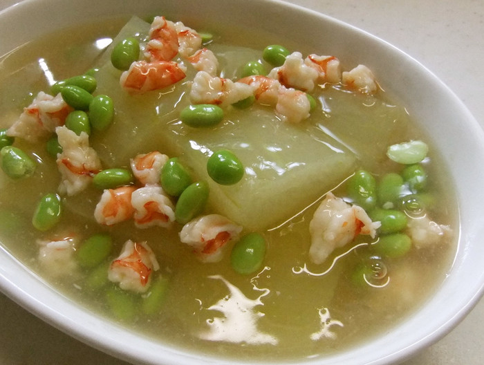 冬瓜のえびと枝豆のあんかけ