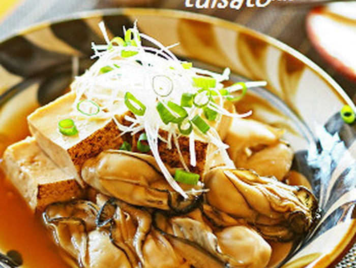 カキと焼き豆腐の炊いたん