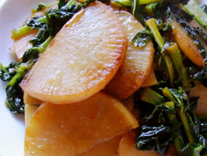 スピード料理 かぶの生姜焼き