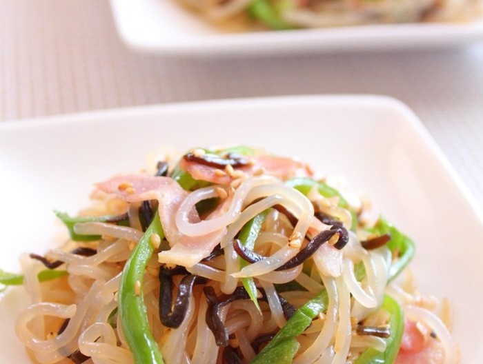 しらたきの塩こんぶ炒めきんぴら風