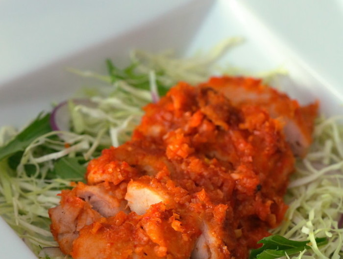 チキンのピリ辛甘酢っぱいチリソース焼き