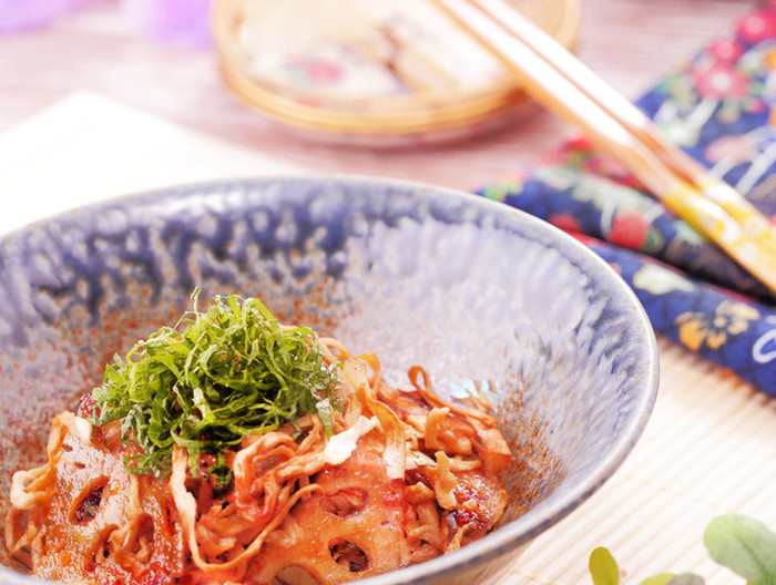 れんこんと切り干し大根の照り炒め