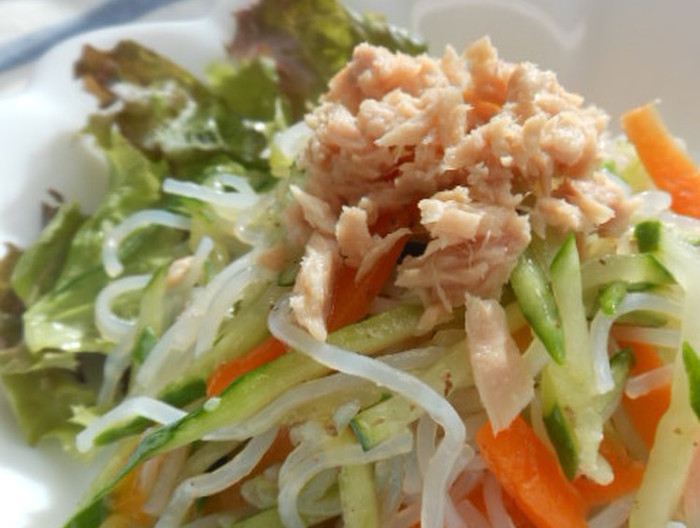 手作りドレッシングの春雨サラダ