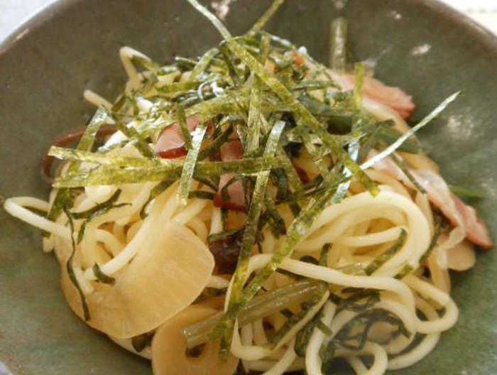 山菜和風スパゲティ