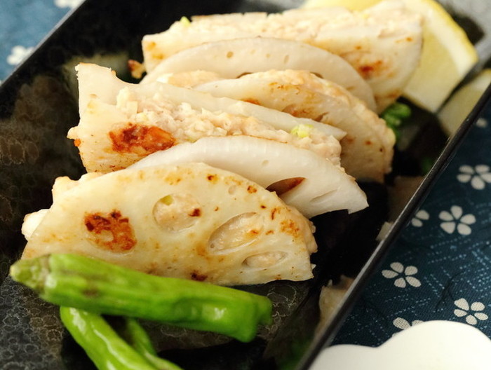 手軽にできる 蓮根のはさみ焼