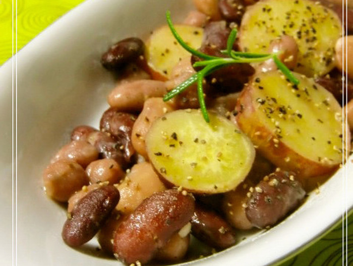 さつま芋とお豆のグラッセ