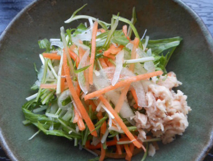 にんじんと水菜のサラダ