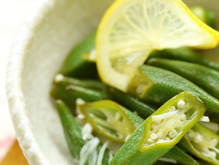 オクラのさっぱりレモン酢かけ✴