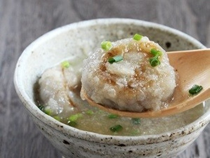 れんこん餅の大根みぞれスープ