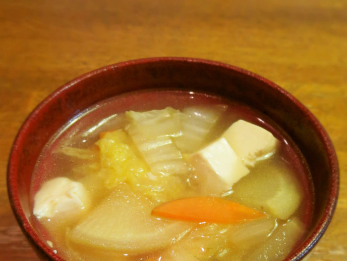 大根と白菜のけんちん汁風