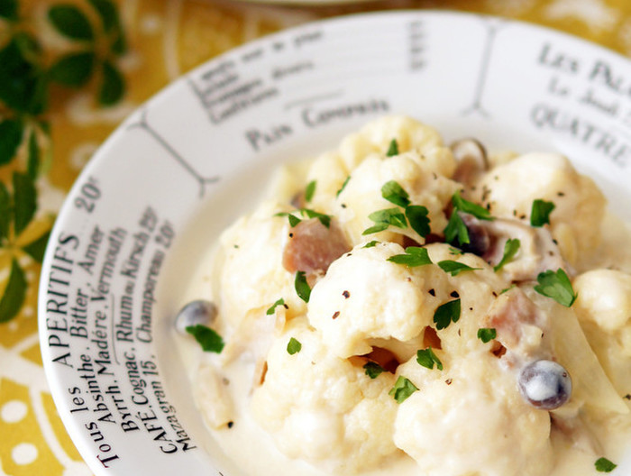 カリフラワーのクリーム煮