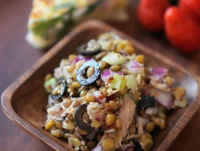 レンズ豆とツナ オリーブのマリネ