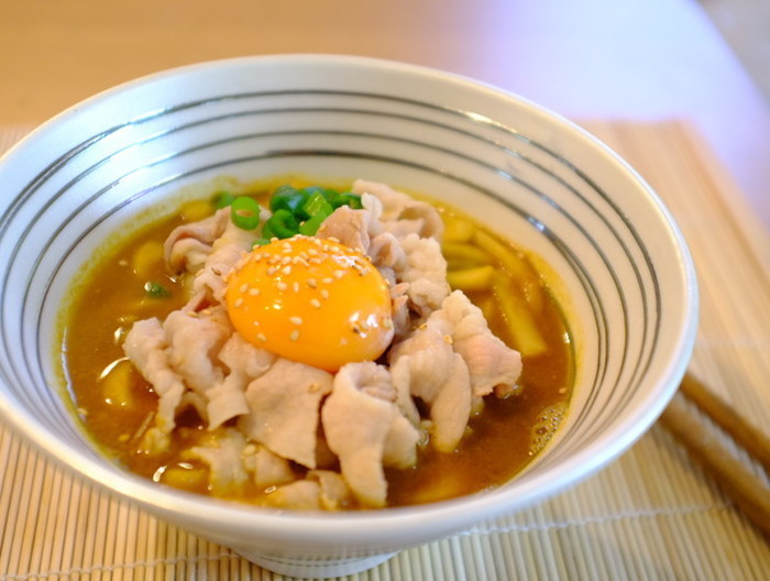 豚しゃぶカレーうどん