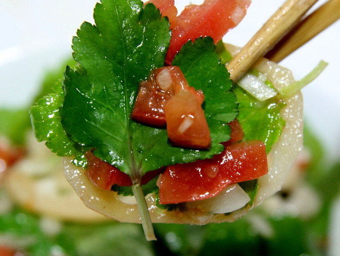 三つ葉とレンコンのサラダ