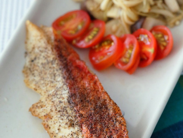 金目鯛のブラック×ブラックペッパー焼き