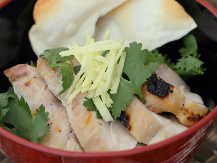 チキン粥エスニック風