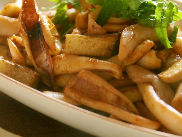 いかのバター炒め カレー風味