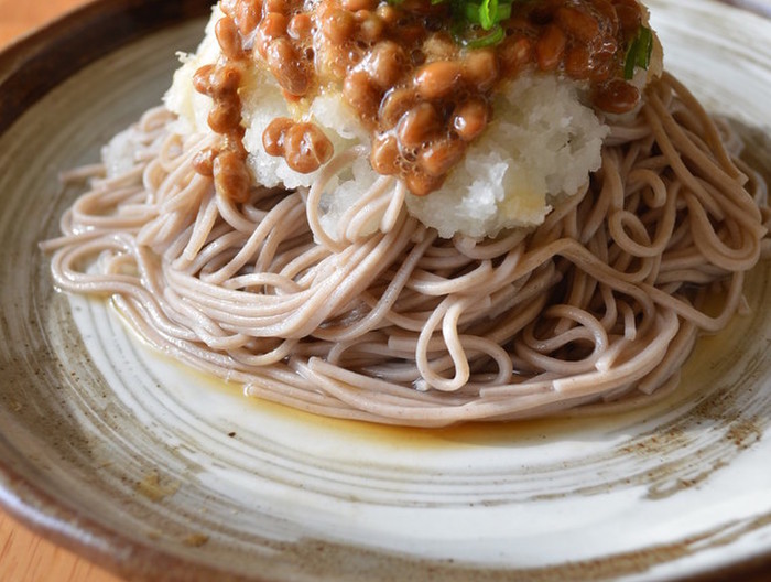 簡単ランチ 納豆おろしそば