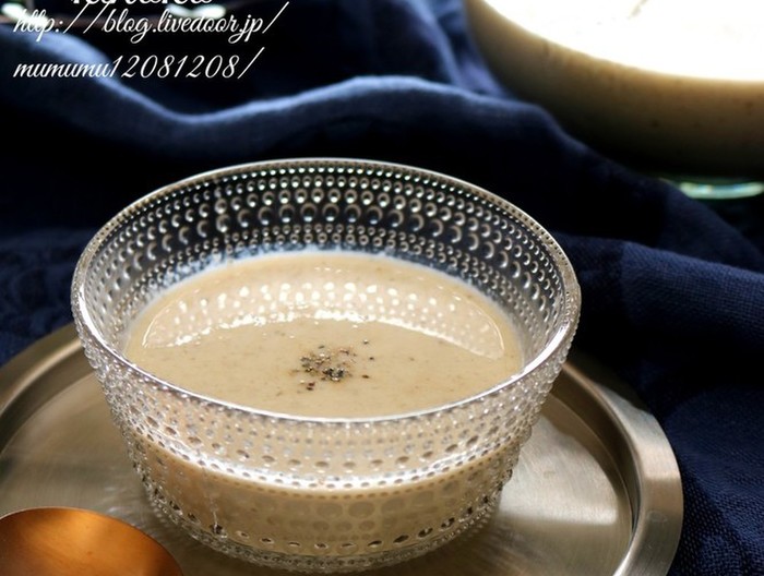 電子レンジで きのこのポタージュ