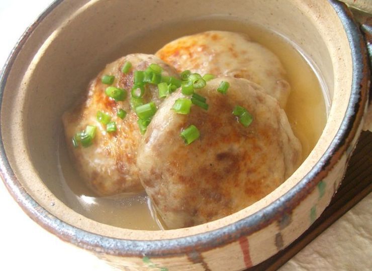 料亭風 挽肉と里芋の小判焼き とろみ餡