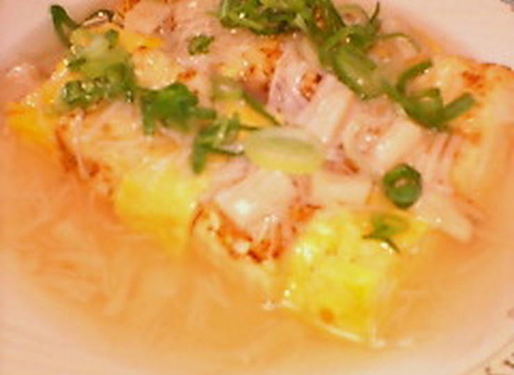 卵と豆腐のホタテあんかけ