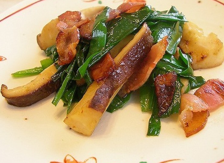 ニラの柚子胡椒炒め