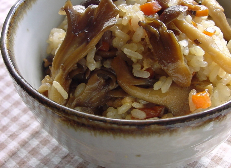 鶏肉ときのこの混ぜごはん