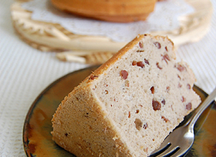 ノンオイル 小豆シフォンケーキ