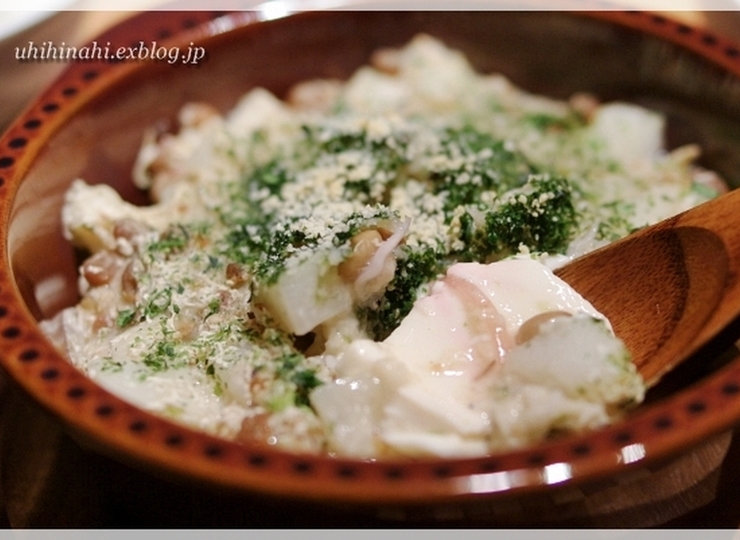 豆腐の長芋納豆焼き