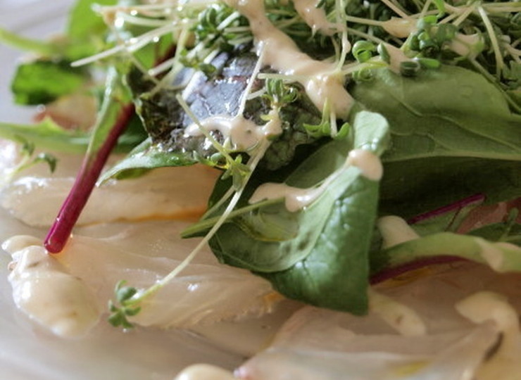 鯛の昆布締め カルパッチョ仕立て