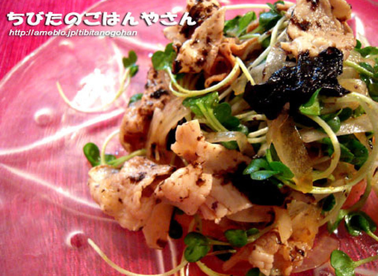 かぼすポン酢の豚しゃぶサラダ