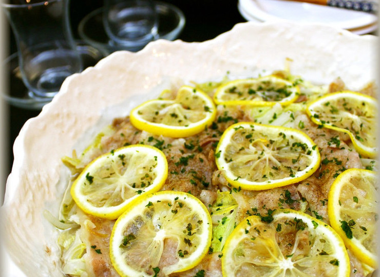 レモン風味 豚肉と白菜ともやしのレンジ蒸し