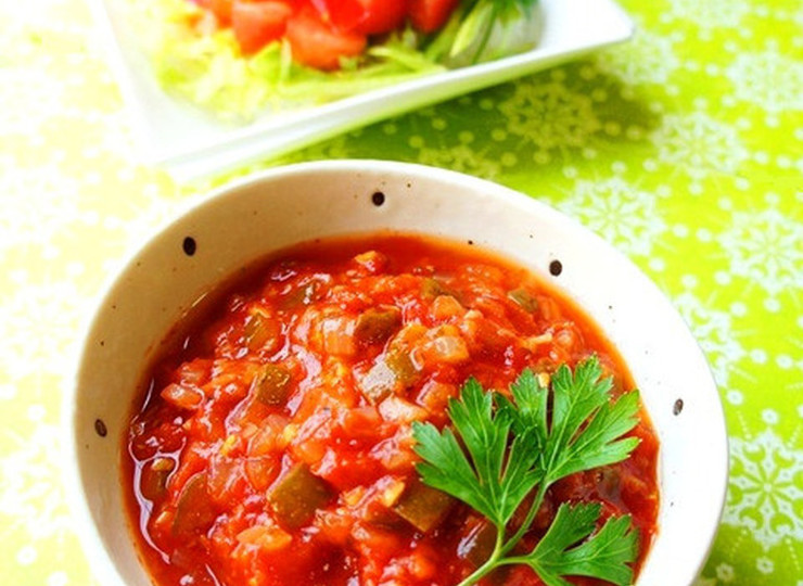 トマト沢山 簡単ピクルス入りサルサソース