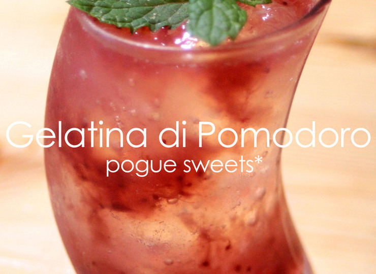 トマトとソーダのとろとろ2層ジュレ