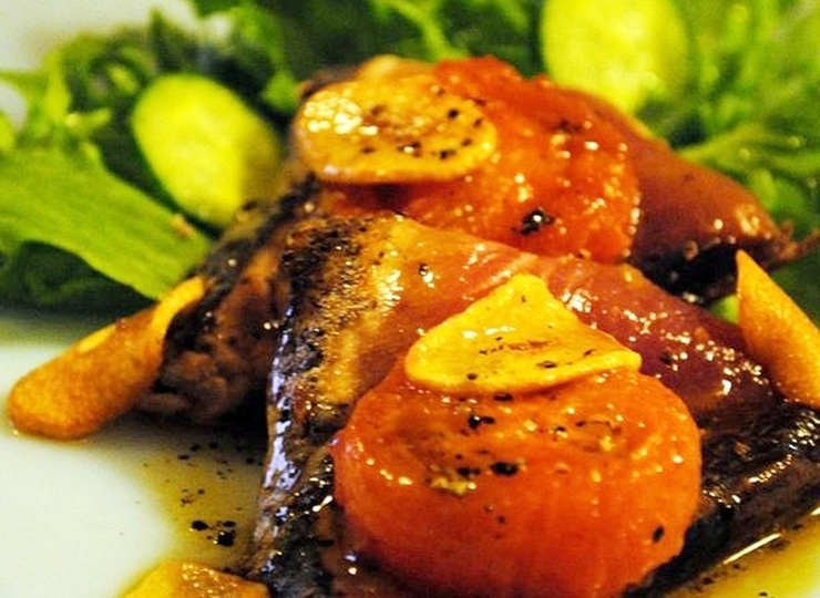 鰹のたたき イタリアン風