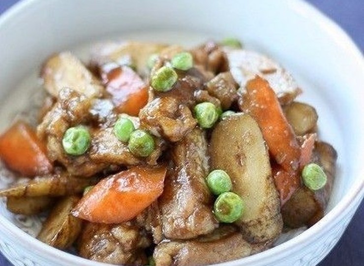 鶏肉とゴボウのハニーバルサミコソテー