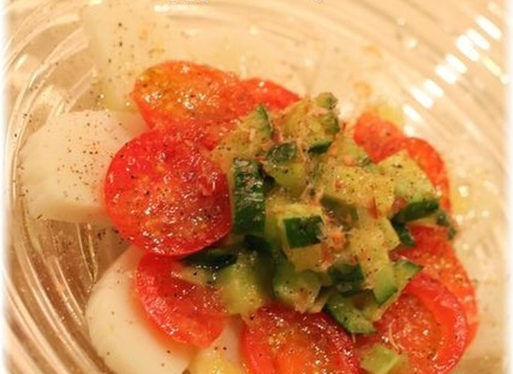 簡単おかず かまぼこ和風カルパッチョ