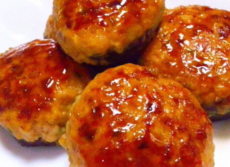 しいたけの肉詰め 甘辛照り焼き