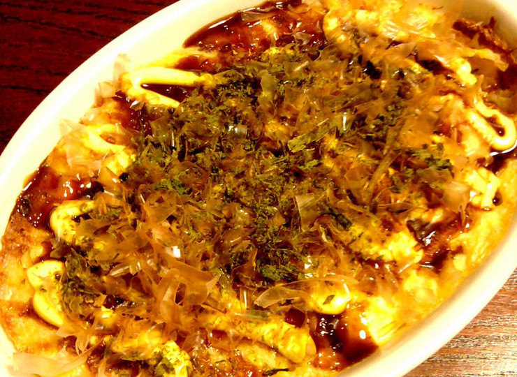 長芋と豆腐のグラタン お好み焼き風