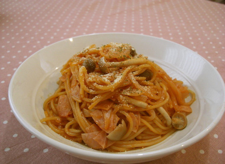 フライパンひとつ ナポリタン風パスタ