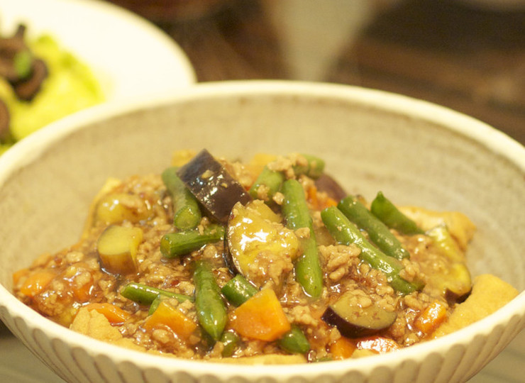 野菜たっぷり 厚揚げの肉あんかけ